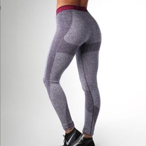 GYMSHARK FLEX LEGGINGS - PLUM - LARGE
